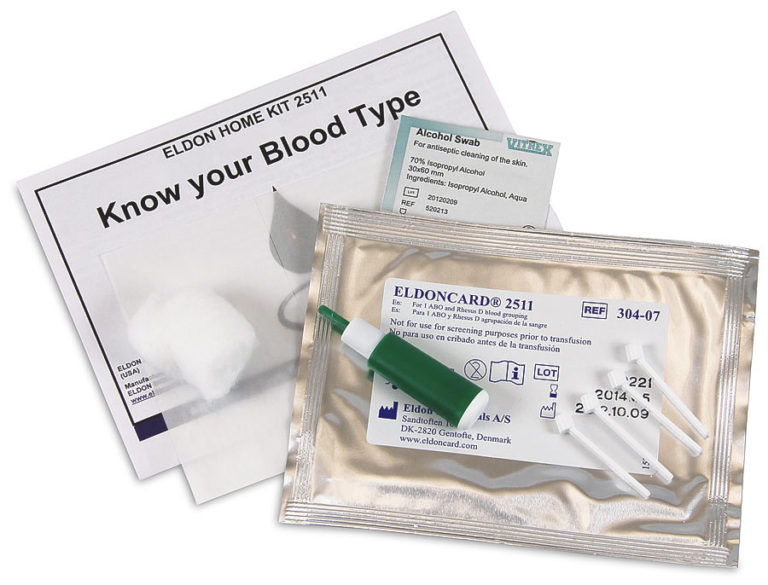 at home blood type test kit