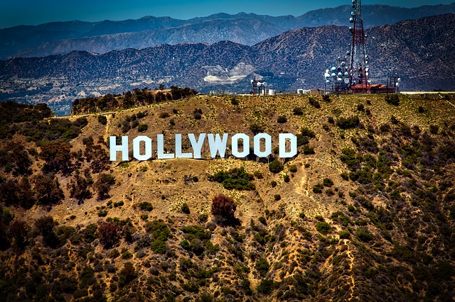 Hollywood side on a hill side on a sunny day
