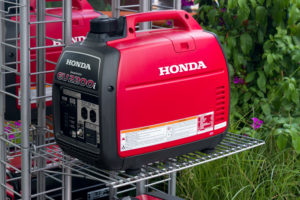 red Honda EU2200i portable inverter generator.